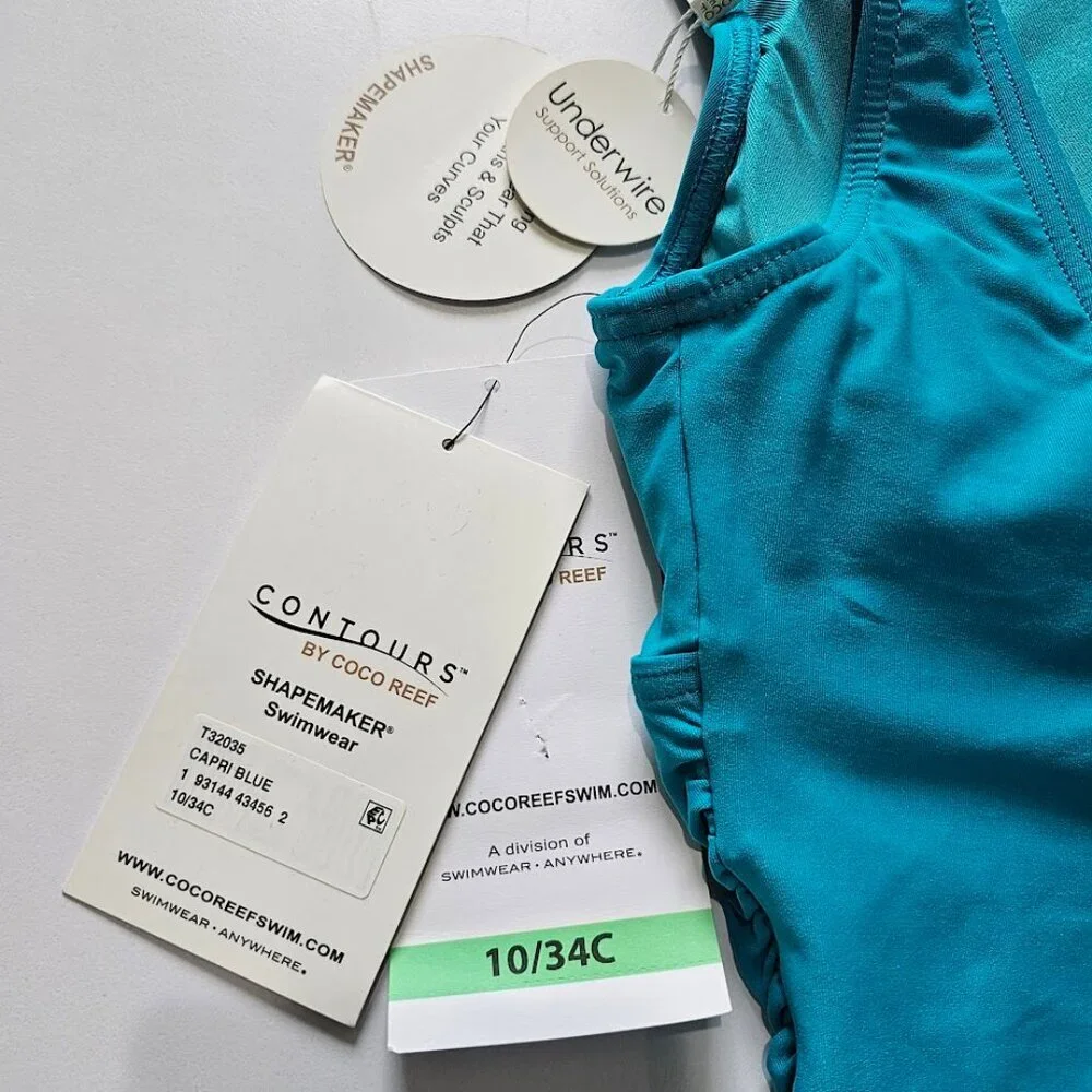 Coco Reef Contours Solitare V-Neck Underwire Tummy-Control One Piece - Picture 9 of 11